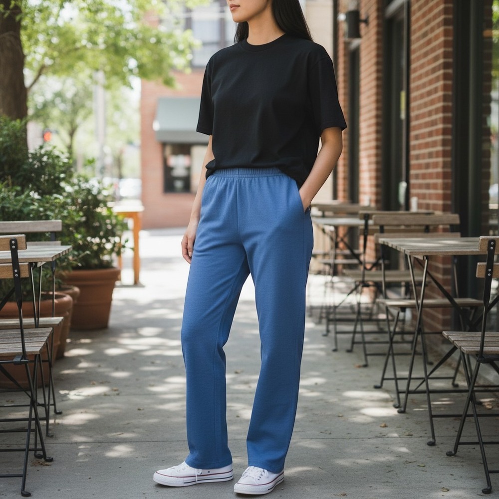 Bobbie Brooks Sweatpants XL Blue Excellent Elastic Waist Straight Leg Casual
